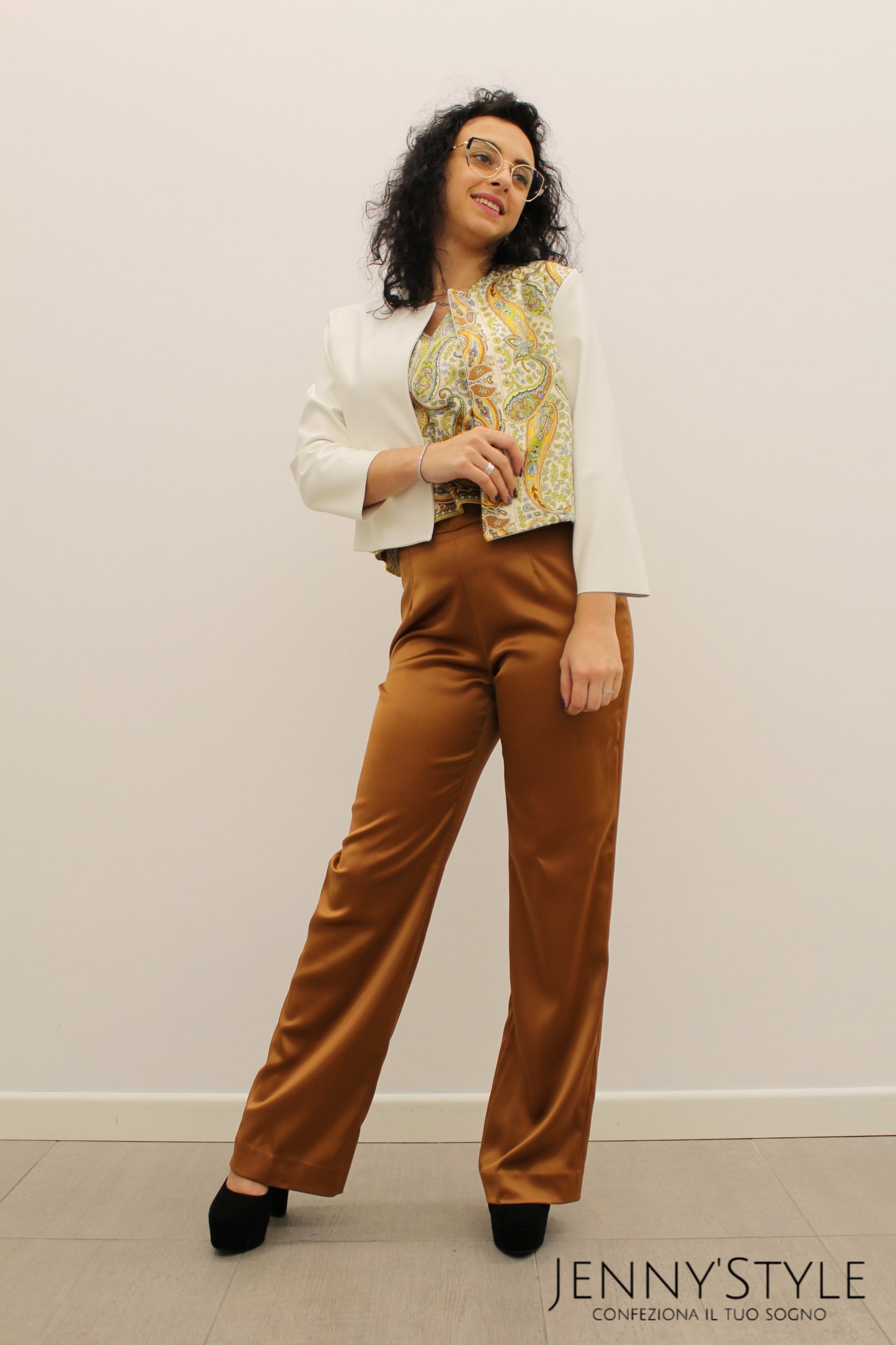 Pantalone Marrone Semilucido