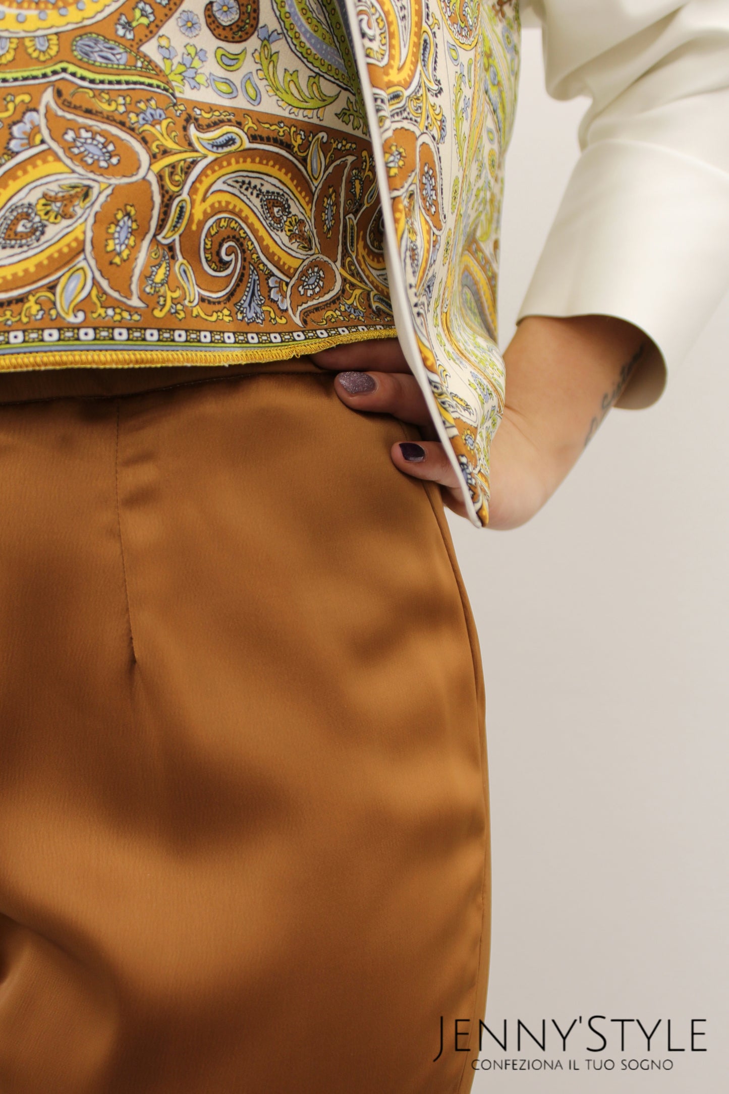 Pantalone Marrone Lucido