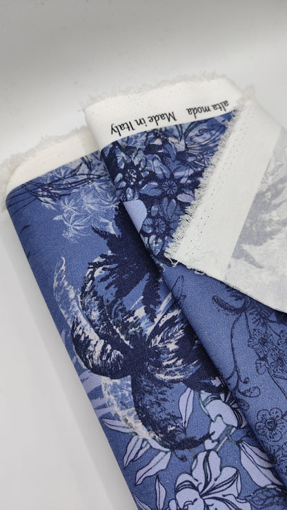 Tessuto Denim Stampato