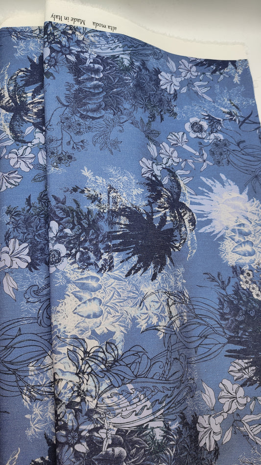 Tessuto Denim Stampato